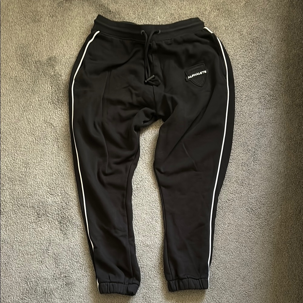 Aesthetica Black Joggers with White Accents